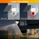 Wbudowana bateria WiFi kamera PTZ 4MP HD zewnętrzna bezprzewodowa kamera IP na energię słoneczną 1080P kamera monitorująca wideo długi czas czuwania iCSee
