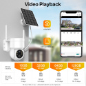 Wbudowana bateria WiFi kamera PTZ 4MP HD zewnętrzna bezprzewodowa kamera IP na energię słoneczną 1080P kamera monitorująca wideo długi czas czuwania iCSee