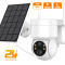 Wbudowana bateria WiFi kamera PTZ 4MP HD zewnętrzna bezprzewodowa kamera IP na energię słoneczną 1080P kamera monitorująca wideo długi czas czuwania iCSee