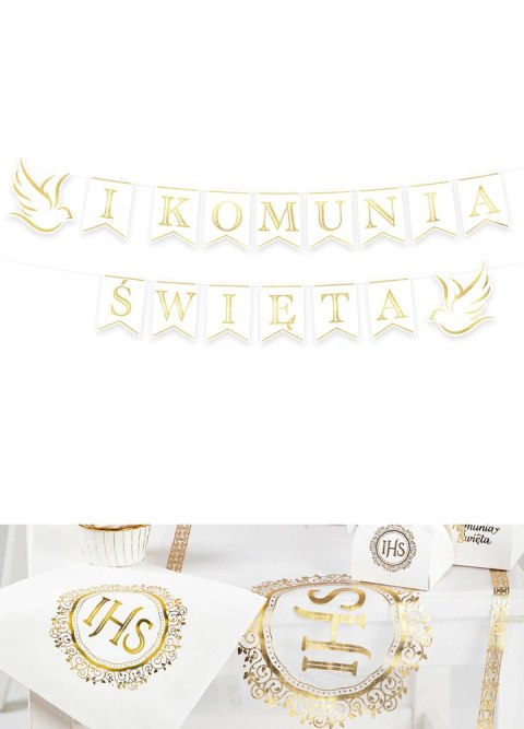 Banner komunijny Pierwsza Komunia Święta 250 cm | 127476 Banner komunijny Pierwsza Komunia Święta 250 cm | 127476