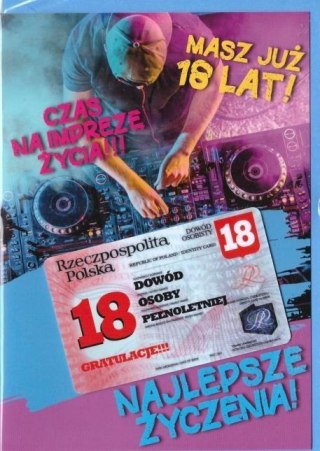 Karnet Urodziny 18 - stka Gift-M-124
