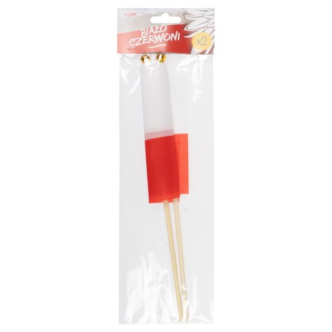 Materiałowa flaga na patyczku 2szt. SP4903 Materiałowa flaga na patyczku 2szt. SP4903