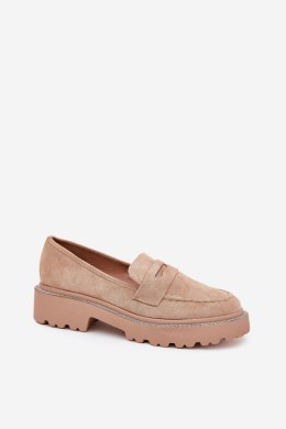 Mokasyny Model Wilamla 100-368 Khaki zamsz - Step in style
