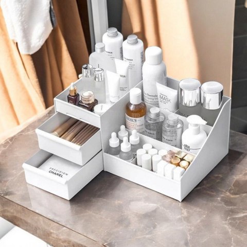 Organizer na kosmetyki biały 25,5x15,5x11,5 cm CB15B Organizer na kosmetyki biały 25,5x15,5x11,5 cm CB15B