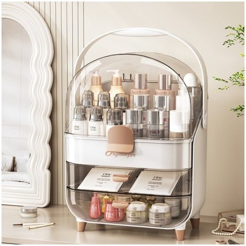 Organizer szkatułka na kosmetyki, biżuterię, biały 26,5 x 18,2 x 34,5 cm CB73 Organizer szkatułka na kosmetyki, biżuterię, biały 26,5 x 18,2 x 34,5 cm CB73
