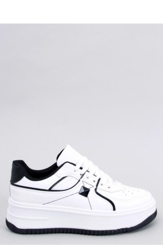 Sneakersy na koturnie HOLMES WHITE/BLACK - Inello