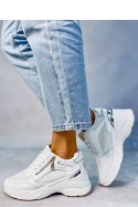 Sneakersy na koturnie MCBRIDE WHITE - Inello
