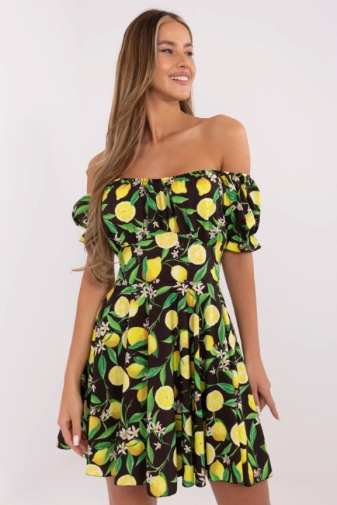 Sukienka Model MI-SK-23797.76 Black/Yellow - Italy Moda