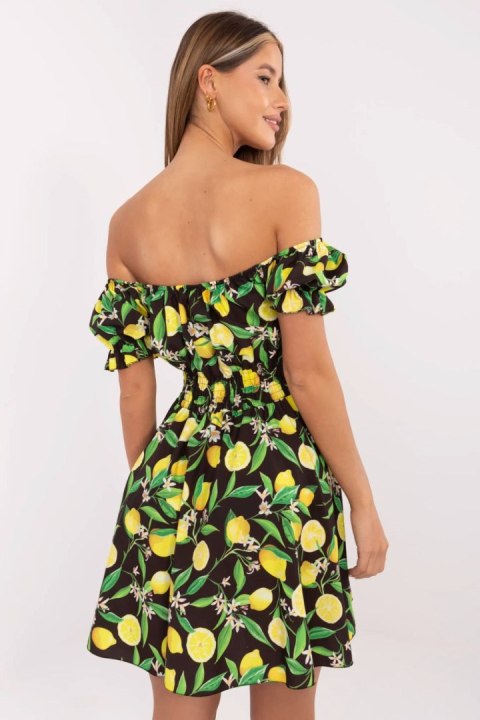 Sukienka Model MI-SK-23797.76 Black/Yellow - Italy Moda Sukienka Model MI-SK-23797.76 Black/Yellow - Italy Moda