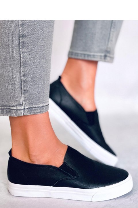 Trampki damskie slip-on DIAZ BLACK - Inello