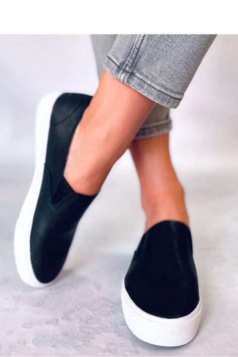 Trampki damskie slip-on DIAZ BLACK - Inello
