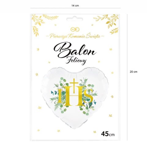 Balon foliowy serce IHS Eukaliptus 45cm 127629 Balon foliowy serce IHS Eukaliptus 45cm 127629