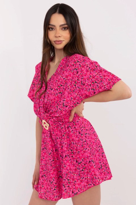 Kombinezon Damski Model MI-KO-T45.85 Dark Pink - Italy Moda Kombinezon Damski Model MI-KO-T45.85 Dark Pink - Italy Moda