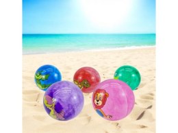 Piłka gumowa plażowa ze zwierzątkami 20cm pd181506