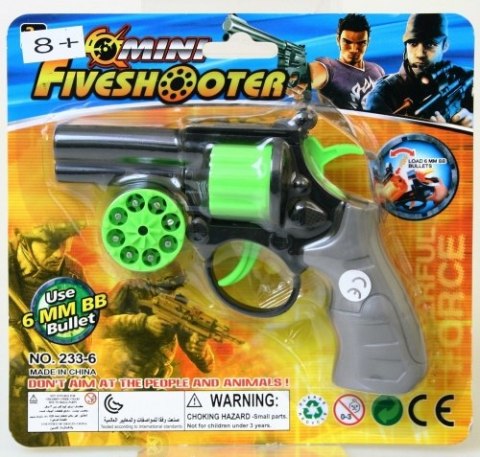 Pistolet na spłonkę i kulki na blistrze Pistolet na spłonkę i kulki na blistrze