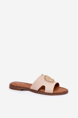 Sandał Klapki Model Oferry L2857 Beige - Step in style