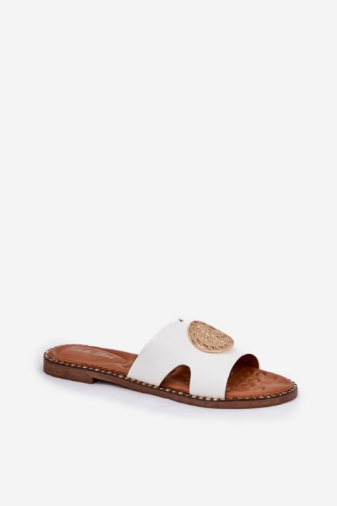 Sandał Klapki Model Oferry L2857 White - Step in style Sandał Klapki Model Oferry L2857 White - Step in style