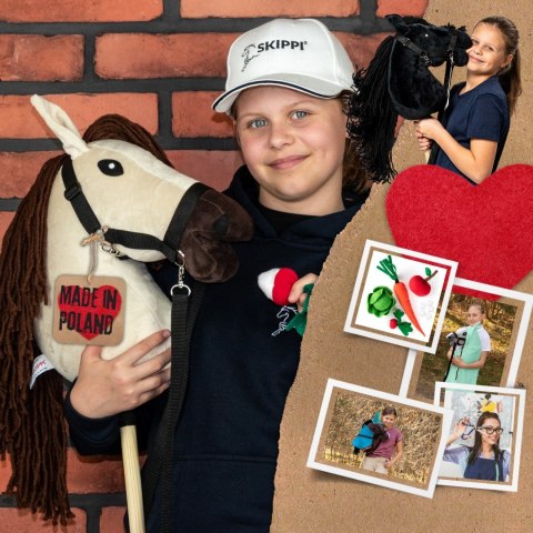 Skippi Hobby Horse z kantarem - Biszkopt - A3 HH - prezent na dzień dziecka Skippi Hobby Horse z kantarem - Biszkopt - A3 HH - prezent na dzień dziecka