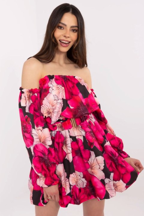 Sukienka Model MI-SK-A1447.84 Black/Pink - Italy Moda Sukienka Model MI-SK-A1447.84 Black/Pink - Italy Moda