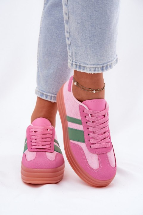 Buty Sportowe Model Ovivene BL607P Pink - Step in style Buty Sportowe Model Ovivene BL607P Pink - Step in style
