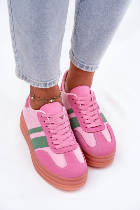 Buty Sportowe Model Ovivene BL607P Pink - Step in style Buty Sportowe Model Ovivene BL607P Pink - Step in style
