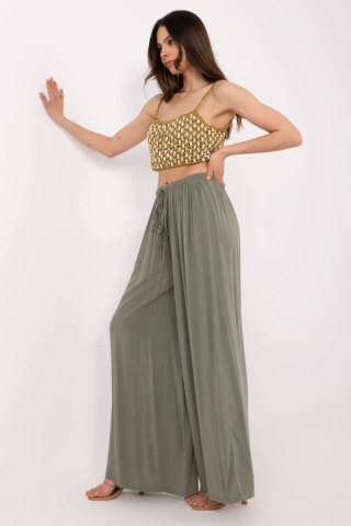 Spodnie Damskie Model MI-SP-25734.78 Khaki - Italy Moda