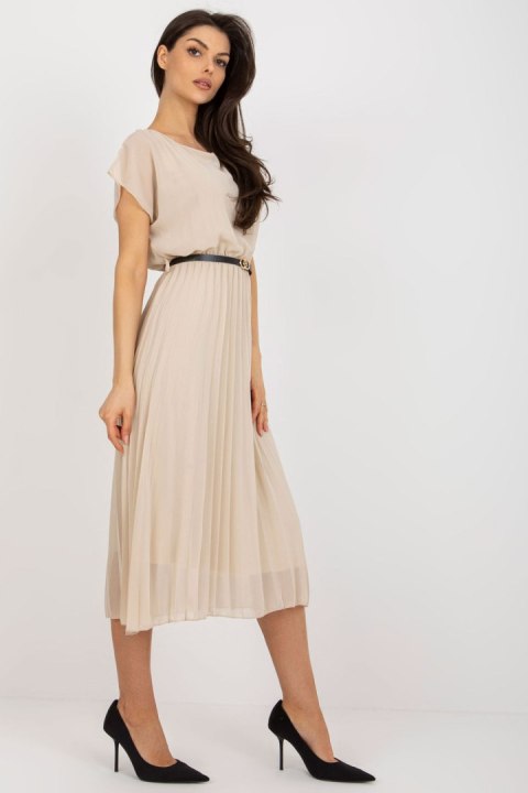 Sukienka Model DHJ-SK-8839-1.23X Beige - Italy Moda Sukienka Model DHJ-SK-8839-1.23X Beige - Italy Moda