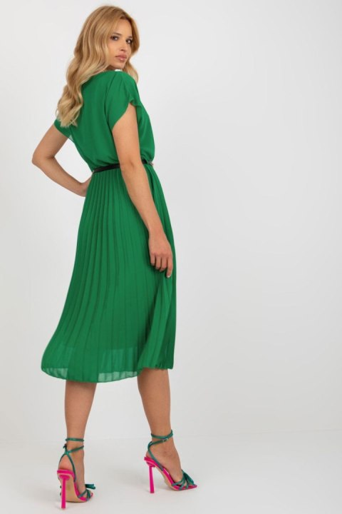 Sukienka Model DHJ-SK-8839-1.23X Dark Green - Italy Moda Sukienka Model DHJ-SK-8839-1.23X Dark Green - Italy Moda