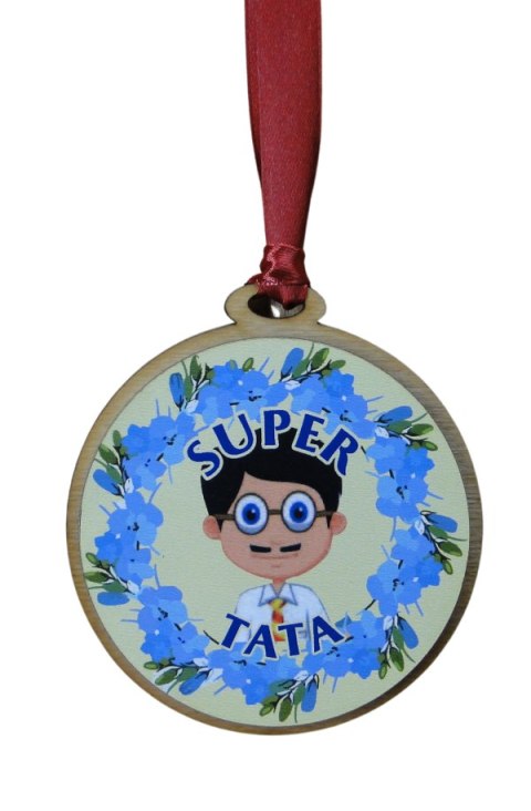 Medal drewniany Super Tata - P364W12 Medal drewniany Super Tata - P364W12