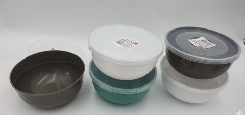Miska plastikowa 0,7 l z pokrywką - 5szt. 1401 Miska plastikowa 0,7 l z pokrywką - 5szt. 1401