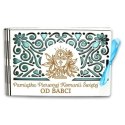 Pudełko na pieniądze banknotówka KOMUNIA - od BABCI - Ażur 3302A-KOM1N-B