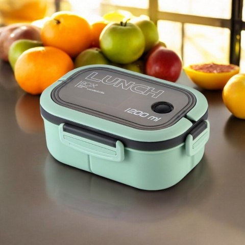 Śniadaniówka LUNCH BOX ze sztućcami 21 x 14,5 x 8cm mięta PJM44M Śniadaniówka LUNCH BOX ze sztućcami 21 x 14,5 x 8cm mięta PJM44M