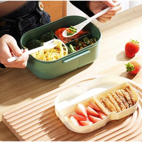 Śniadaniówka LUNCH BOX ze sztućcami 21 x 14,5 x 8cm mięta PJM44M Śniadaniówka LUNCH BOX ze sztućcami 21 x 14,5 x 8cm mięta PJM44M