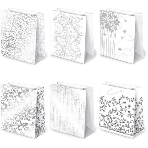 Torebki ozdobne 10szt. T-2 AVANTGARDE set 29 Białe 22,5 x 31,5 x 10,8cm Torebki ozdobne 10szt. T-2 AVANTGARDE set 29 Białe 22,5 x 31,5 x 10,8cm