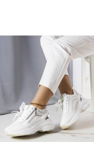 Białe sneakersy na koturnie Stacey - Solea