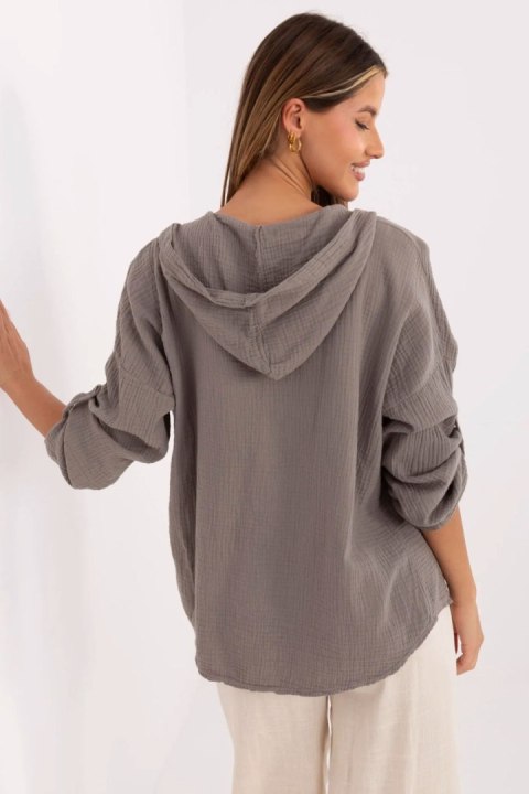 Koszula Damska Model DHJ-KS-25157.87 Dark Grey - Italy Moda Koszula Damska Model DHJ-KS-25157.87 Dark Grey - Italy Moda