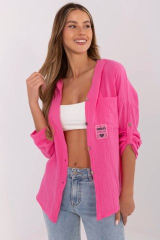 Koszula Damska Model DHJ-KS-25157.87 Dark Pink - Italy Moda