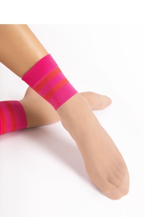 Skarpetki Model Dash Den 20 Pink/Light Natural - Fiore Skarpetki Model Dash Den 20 Pink/Light Natural - Fiore