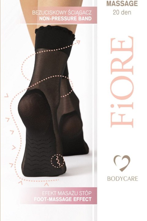 Skarpetki Model Pico Massage 20 Den Black - Fiore Skarpetki Model Pico Massage 20 Den Black - Fiore