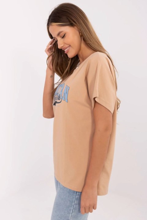 T-shirt Damski Model CLM-TS-0023.94 Camel - Factory Price T-shirt Damski Model CLM-TS-0023.94 Camel - Factory Price