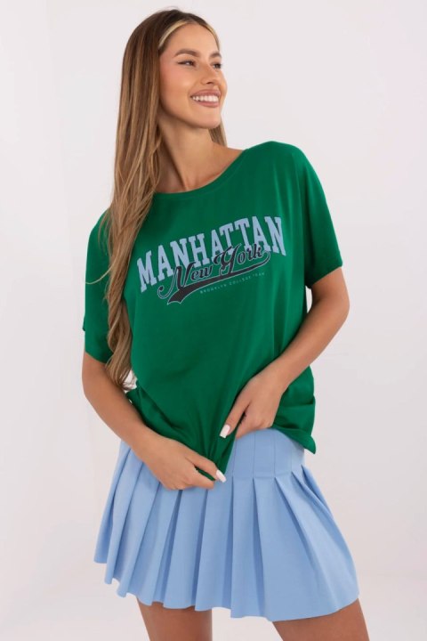T-shirt Damski Model CLM-TS-0023.94 Green - Factory Price T-shirt Damski Model CLM-TS-0023.94 Green - Factory Price