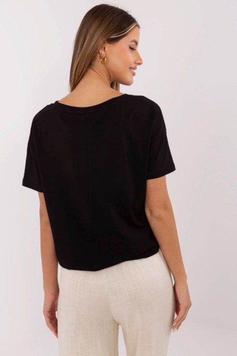 Tshirt Damski Model CLM-TS-1017.03 Black - Factory Price Tshirt Damski Model CLM-TS-1017.03 Black - Factory Price