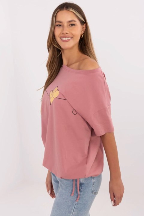 Tshirt Damski Model CLM-TS-1017.03 Dark Pink - Factory Price Tshirt Damski Model CLM-TS-1017.03 Dark Pink - Factory Price