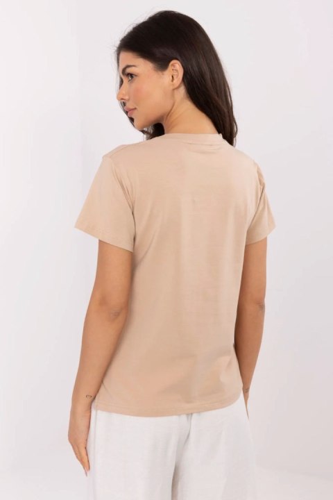 Tshirt Damski Model CLM-TS-1704.85 Camel - Factory Price Tshirt Damski Model CLM-TS-1704.85 Camel - Factory Price