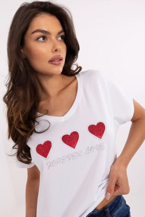 Tshirt Damski Model CLM-TS-1708.83 White - Factory Price Tshirt Damski Model CLM-TS-1708.83 White - Factory Price