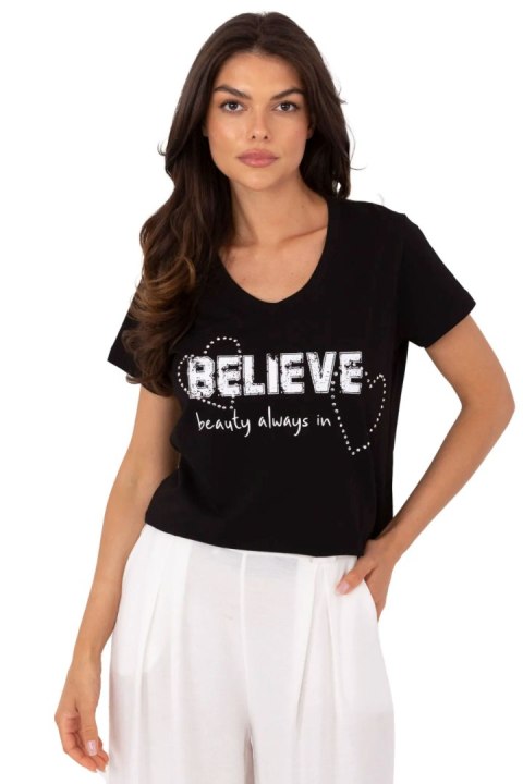 Tshirt Damski Model CLM-TS-1726.87 Black - Factory Price Tshirt Damski Model CLM-TS-1726.87 Black - Factory Price
