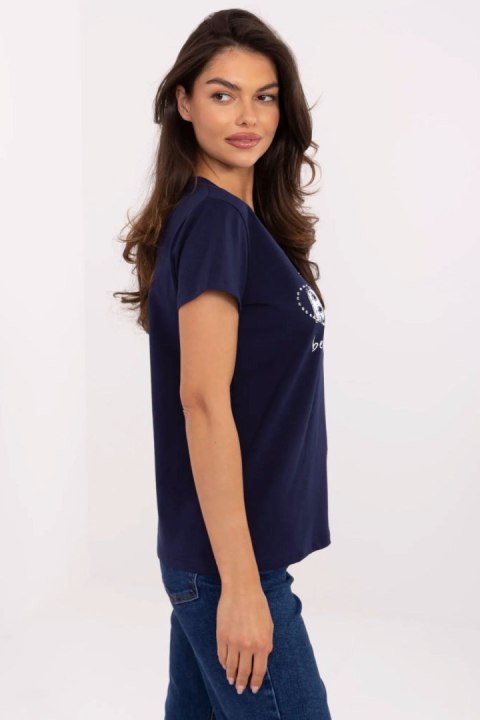 Tshirt Damski Model CLM-TS-1726.87 Navy - Factory Price Tshirt Damski Model CLM-TS-1726.87 Navy - Factory Price
