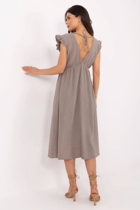 Sukienka Model MI-SK-122126.77 Dark Beige - Italy Moda Sukienka Model MI-SK-122126.77 Dark Beige - Italy Moda