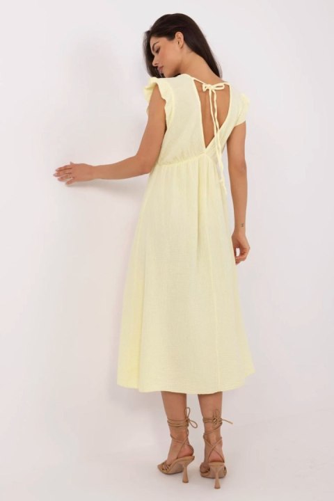 Sukienka Model MI-SK-122126.77 Light Yellow - Italy Moda Sukienka Model MI-SK-122126.77 Light Yellow - Italy Moda