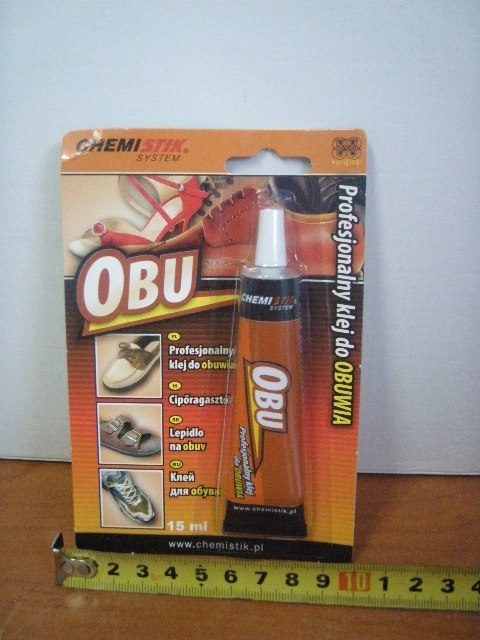 Klej do obuwia na blistrze OBU 15 ml Klej do obuwia na blistrze OBU 15 ml